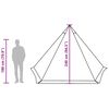 vidaXL Σκηνή Οικογενειακή Tipi 6 Ατόμων Αδιάβροχη Πράσινη