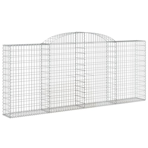 vidaXL Συρματοκιβώτια Τοξωτά 12 τεμ. 300x30x120/140 εκ. Γαλβαν. Ατσάλι