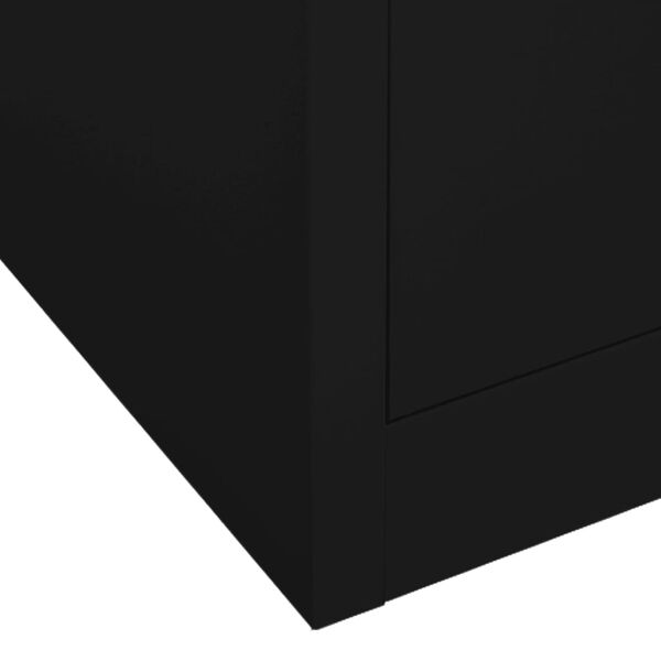 vidaXL Ντουλάπα Μαύρη 80 x 50 x 180 εκ. Ατσάλινη