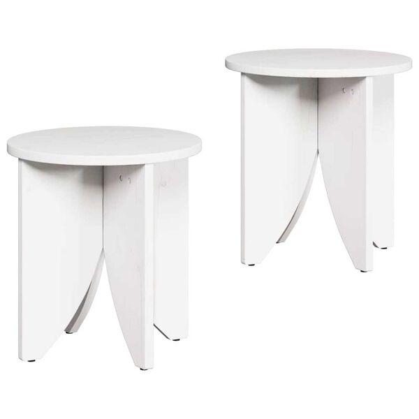 vidaXL Τραπεζάκι σαλονιού 2 pcs Λευκό 41.5 x 41.5 x 44 cm
