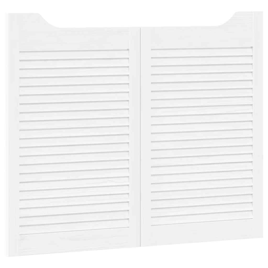 vidaXL Swing Doors Louvred Design 2 ζευγών Λευκό 80x100 cm