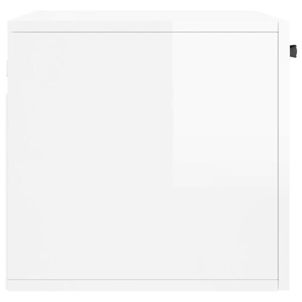 vidaXL Ντουλάπι Τοίχου Γυαλιστερό Λευκό 60x36,5x35 εκ. Επεξεργ. Ξύλο