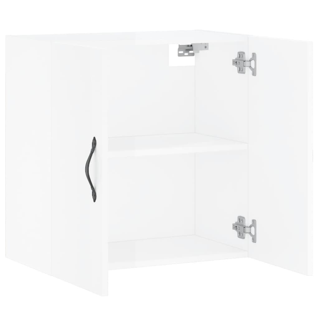 vidaXL Ντουλάπι Τοίχου Γυαλιστερό Λευκό 60x31x60 εκ Επεξεργασμένο Ξύλο