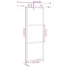 vidaXL Συρόμενη πόρτα με σετ υλικού 76x205 cm από γυαλί&Αλουμίνιο