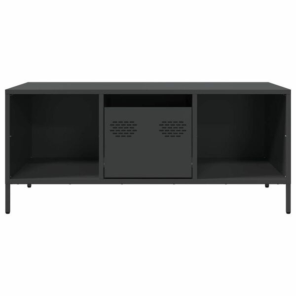 vidaXL Τραπεζάκι Σαλονιού Μαύρο 101,5x50x43,5 εκ. Χάλυβα Ψυχρής Έλασης