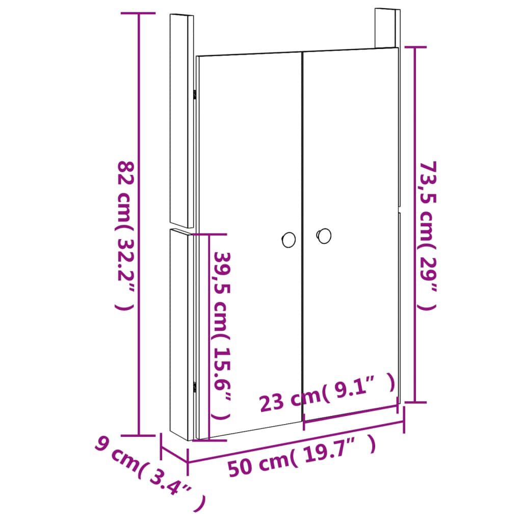 vidaXL Πόρτες Κουζίνας Εξ. Χώρου 2 τεμ. 50x9x82 εκ. Μασίφ Πεύκο