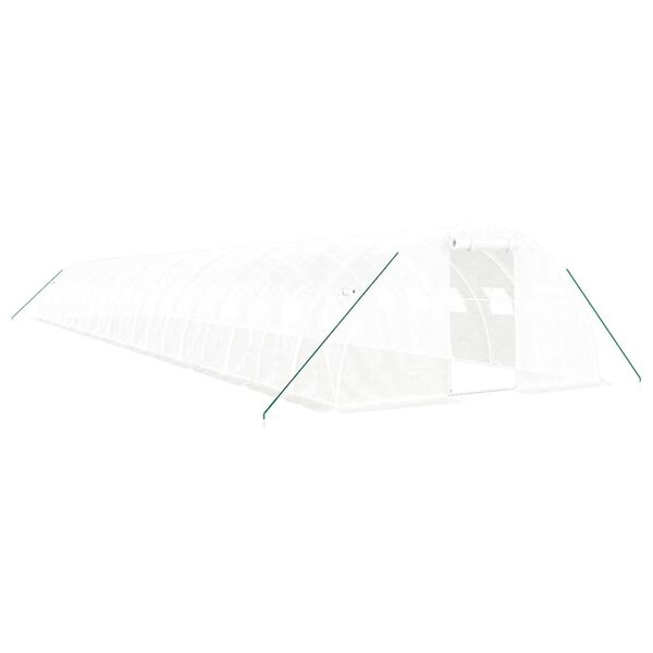 vidaXL Θερμοκήπιο Λευκό 80 μ² 20 x 4 x 2 μ. με Ατσάλινο Πλαίσιο