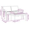 vidaXL Σετ μπιστρό με μαξιλάρι 2 pcs Καφέ Μασίφ ξύλο ακακίας