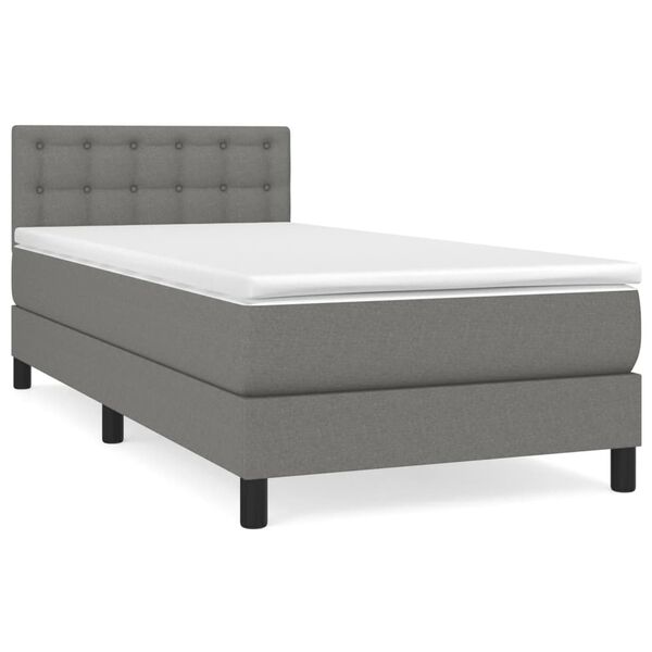 vidaXL &Kappa;&rho;&epsilon;&beta;ά&tau;&iota; Boxspring &mu;&epsilon; &Sigma;&tau;&rho;ώ&mu;&alpha; &Sigma;&kappa;&omicron;ύ&rho;&omicron; &Gamma;&kappa;&rho;&iota; 90x190 &epsilon;&kappa;. &Upsilon;&phi;&alpha;&sigma;&mu;ά&tau;&iota;&nu;&omicron;
