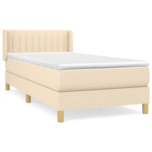 vidaXL &Kappa;&rho;&epsilon;&beta;ά&tau;&iota; Boxspring &mu;&epsilon; &Sigma;&tau;&rho;ώ&mu;&alpha; &Kappa;&rho;&epsilon;&mu; 90x200 &epsilon;&kappa;.&Upsilon;&phi;&alpha;&sigma;&mu;ά&tau;&iota;&nu;&omicron;