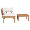 vidaXL Παγκάκι κήπου 2 pcs Καφέ Μασίφ ξύλο teak