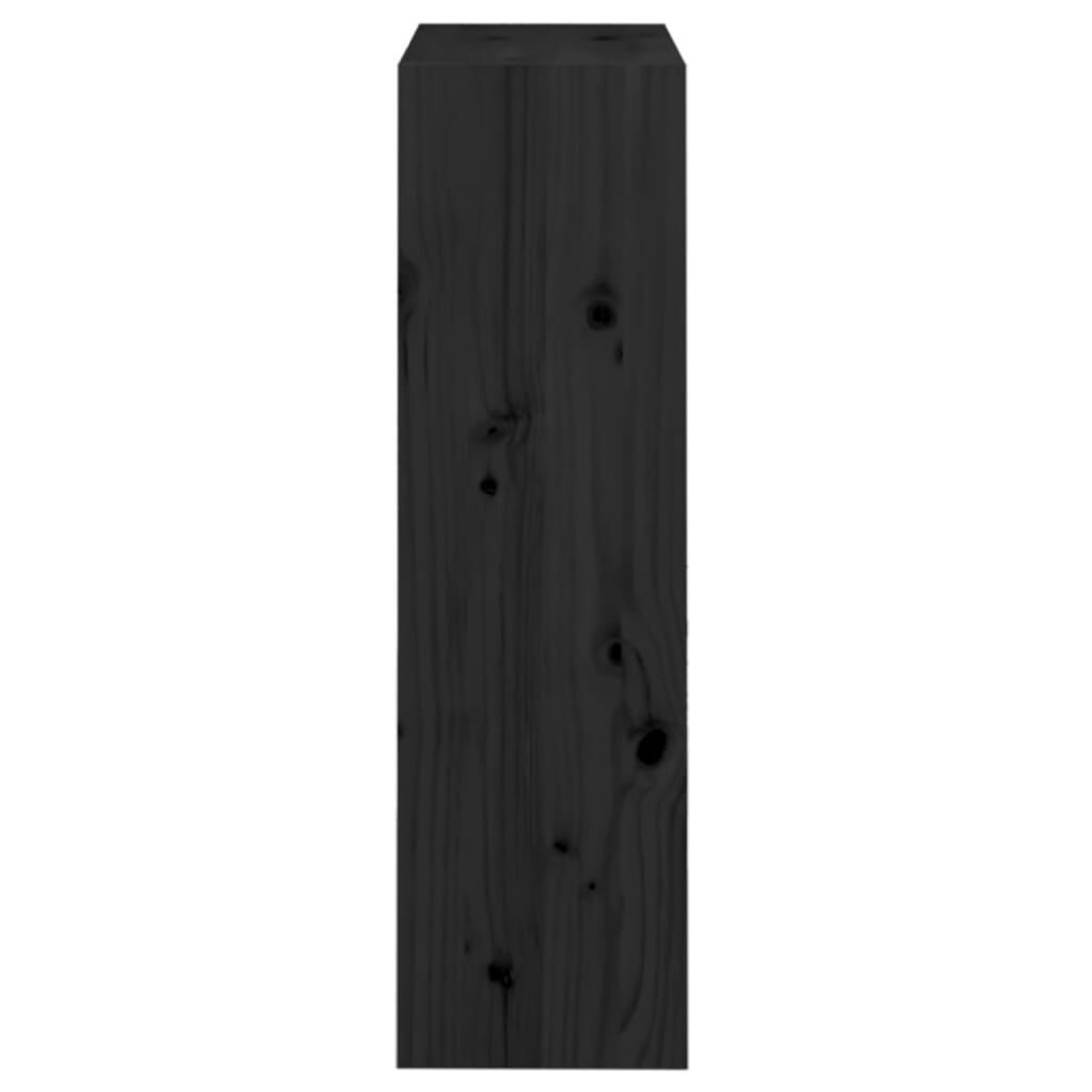 vidaXL Βιβλιοθήκη/Διαχωριστικό Χώρου Μαύρη 60x30x103,5 εκ. Μασίφ Πεύκο