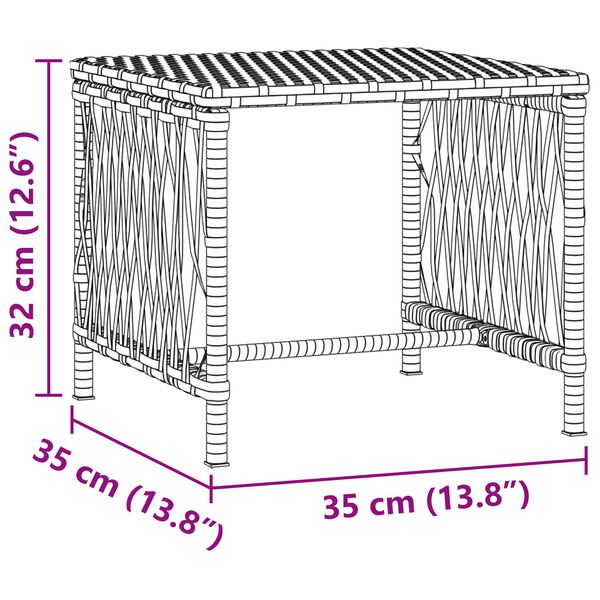 vidaXL Ξαπλώστρα 2 pcs Ανοιχτό γκρι 35 x 35 x 32 εκ. συνθετικό ρατάν