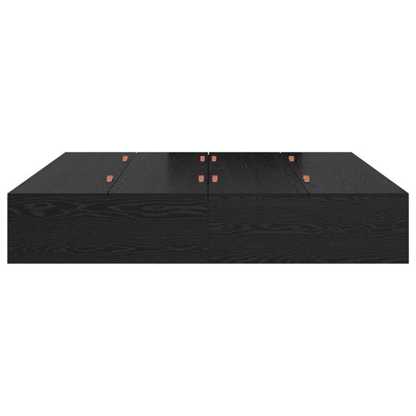 vidaXL Κρεβάτι αποθήκης Μαύρο Δρυς 180x200 εκ.
