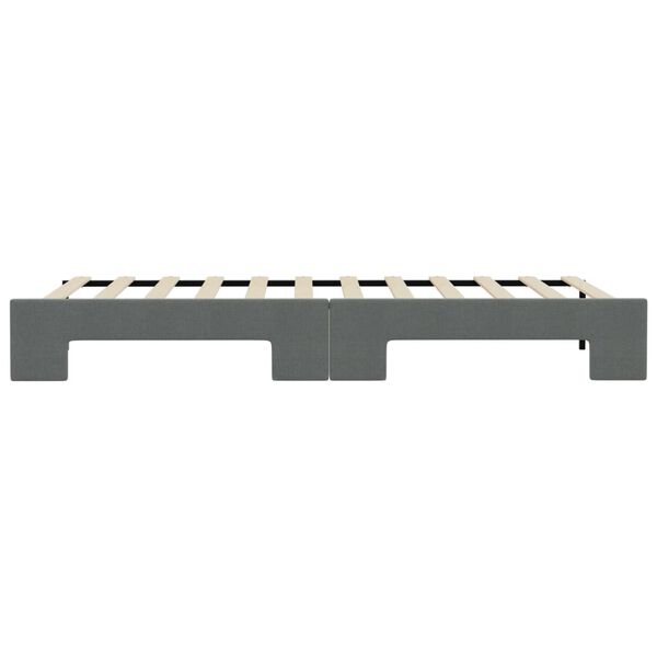 vidaXL Καναπές Κρεβάτι Συρόμενος Σκούρο Γκρι 90 x 190 εκ. Ύφασμα