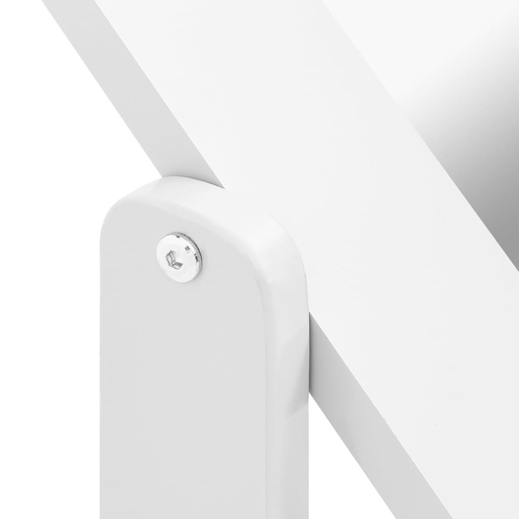 vidaXL Καθρέπτης Επιδαπέδιος Λευκός 45,5x47,5x160 εκ. Επεξ. Ξύλο
