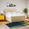 vidaXL &Kappa;&rho;&epsilon;&beta;ά&tau;&iota; Boxspring &mu;&epsilon; &Sigma;&tau;&rho;ώ&mu;&alpha; &Kappa;&rho;&epsilon;&mu; 180x200 &epsilon;&kappa;. &Upsilon;&phi;&alpha;&sigma;&mu;ά&tau;&iota;&nu;&omicron;