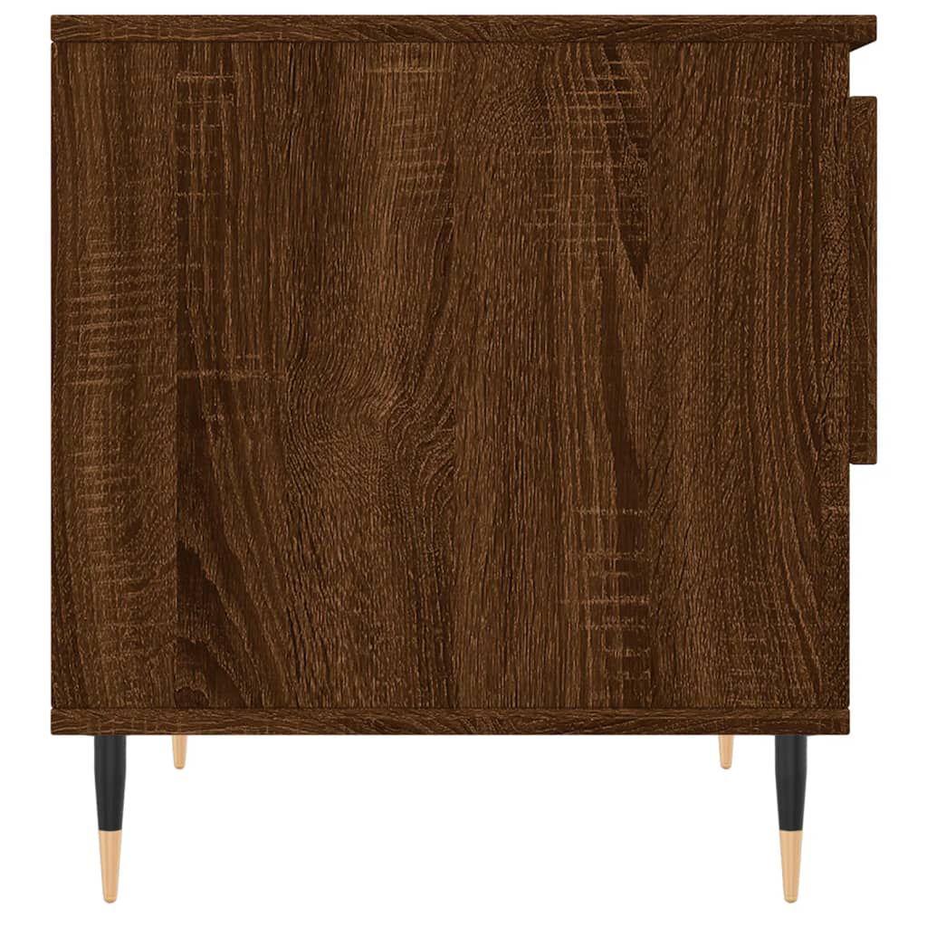 vidaXL Τραπέζι Σαλονιού Καφέ Δρυς 50x46x50 εκ. Επεξεργασμένο Ξύλο