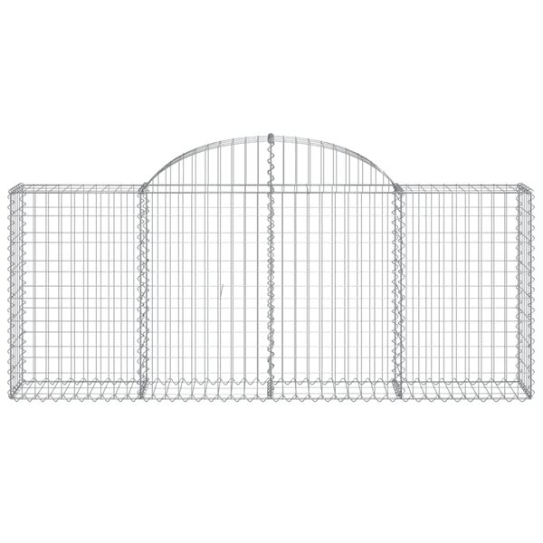 vidaXL Συρματοκιβώτια Τοξωτά 12 τεμ. 200x30x80/100 εκ. Γαλβαν. Ατσάλι