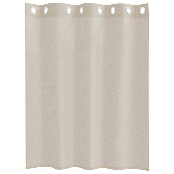vidaXL Κουρτίνες με κουρτίνες 2 pcs Άμμος 140x140εκ Πολυεστέρας