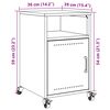 vidaXL Κομοδίνα 2 τεμ. Ροζ 36x39x59 εκ. από Χάλυβα