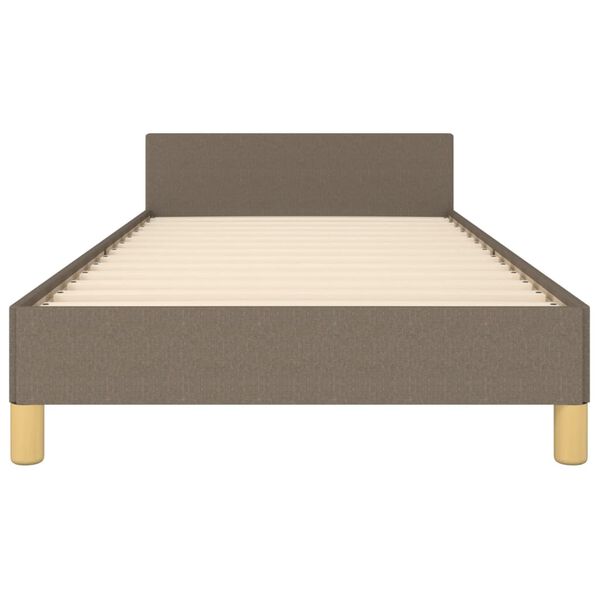vidaXL Σκελετός Κρεβατιού Χωρίς Στρώμα Taupe 90x200 εκ. Υφασμάτινο