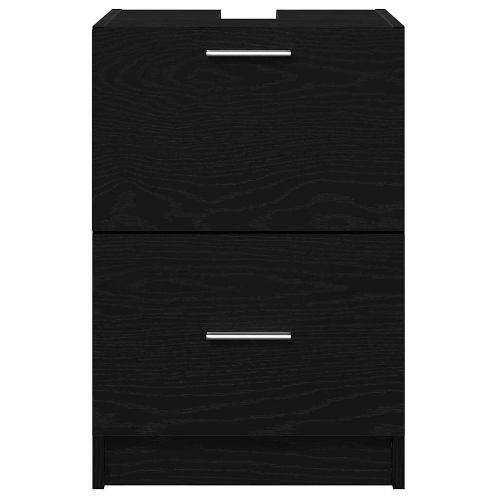 vidaXL Ντουλάπι Νεροχύτη Μαύρη Οξυά 40 x 37 x 59 cm Επεξεργασμένο ξύλο