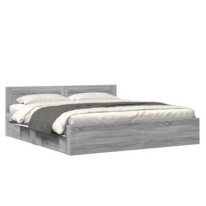 vidaXL &Pi;&lambda;&alpha;ί&sigma;&iota;&omicron; &Kappa;&rho;&epsilon;&beta;&alpha;&tau;&iota;&omicron;ύ &mu;&epsilon; &Kappa;&epsilon;&phi;&alpha;&lambda;ά&rho;&iota; &Gamma;&kappa;&rho;&iota; Sonoma 200x200&epsilon;&kappa;. &Epsilon;&pi;&epsilon;&xi;. &Xi;ύ&lambda;&omicron;