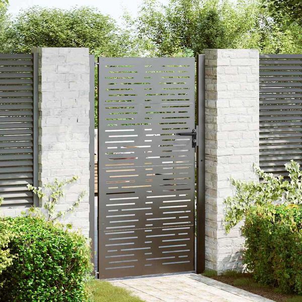 vidaXL Πύλη Κήπου, Πύλη Κήπου 105x75 εκ. Σιδηροκορτών Τετράγωνη Σχεδίαση