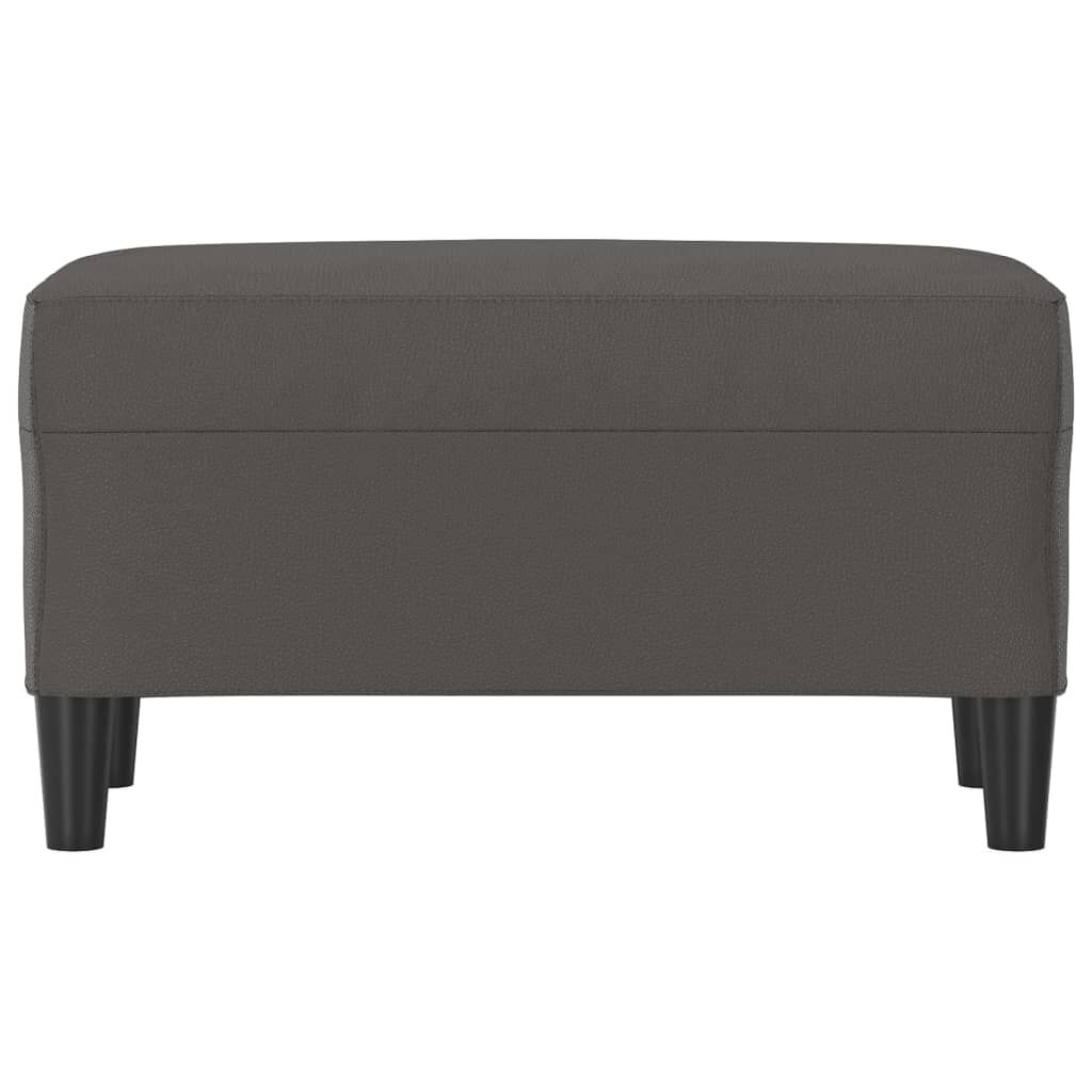 vidaXL Πάγκος Γκρι 70 x 35 x 41 εκ. από Συνθετικό Δέρμα