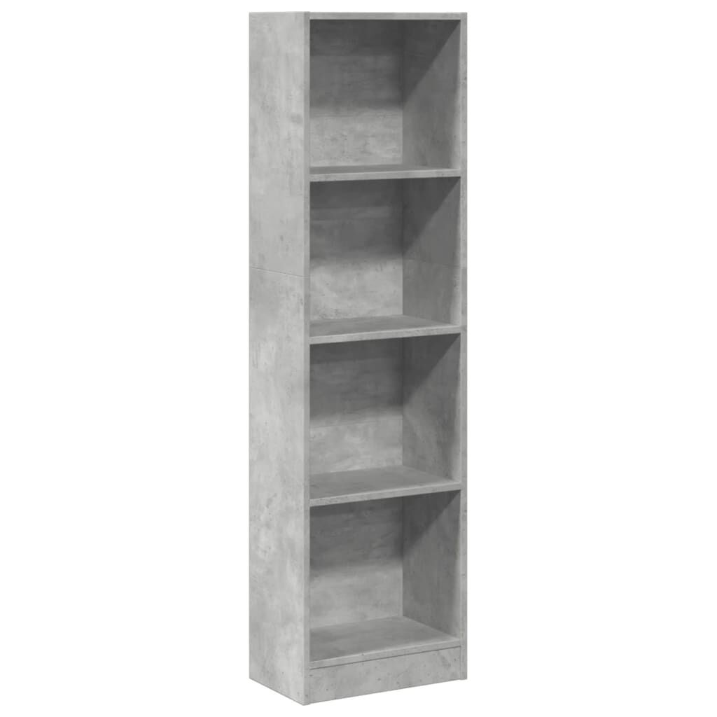 vidaXL Βιβλιοθήκη Γκρι Σκυροδέματος 40x24x143 εκ. Επεξεργ. Ξύλο
