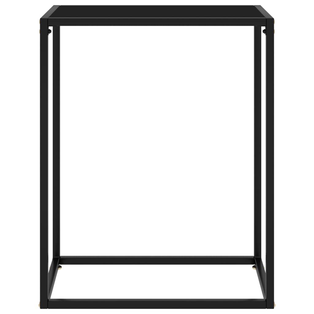 vidaXL Τραπέζι Κονσόλα Μαύρο 60 x 35 x 75 εκ. από Ψημένο Γυαλί
