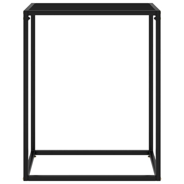 vidaXL Τραπέζι Κονσόλα Μαύρο 60 x 35 x 75 εκ. από Ψημένο Γυαλί