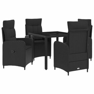 vidaXL &Sigma;&epsilon;&tau; &Epsilon;&xi;&omega;&tau;&epsilon;&rho;&iota;&kappa;ή&sigmaf; &Tau;&rho;&alpha;&pi;έ&zeta;&eta;&sigmaf; 5 pcs &Mu;&alpha;ύ&rho;&omicron; 90 x 90 x 75 cm