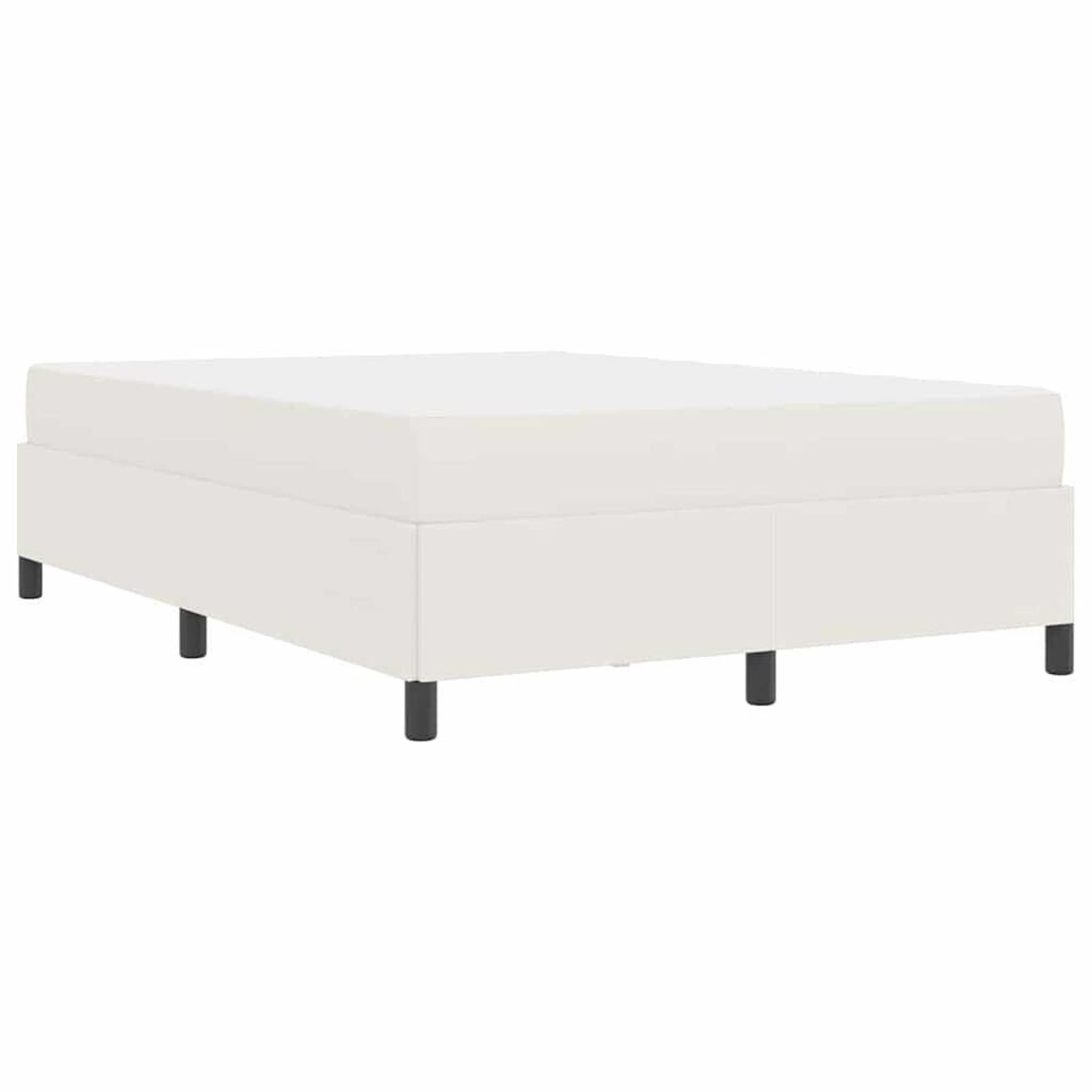 vidaXL Σκελετός Κρεβατιού Άλλο Κρεμ 140 x 200 cm Βελούδο