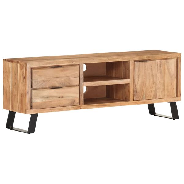 vidaXL Έπιπλο Τηλεόρασης Live Edge 120x30x42 εκ. Μασίφ Ξύλο Ακακίας