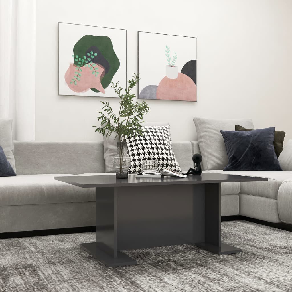 vidaXL Τραπεζάκι Σαλονιού Γκρι 103,5 x 60 x 40 εκ. από Μοριοσανίδα
