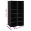 vidaXL Παπουτσοθήκη Μαύρη Δρυς 54x34x100,5 εκ. από Επεξεργασμένο Ξύλο