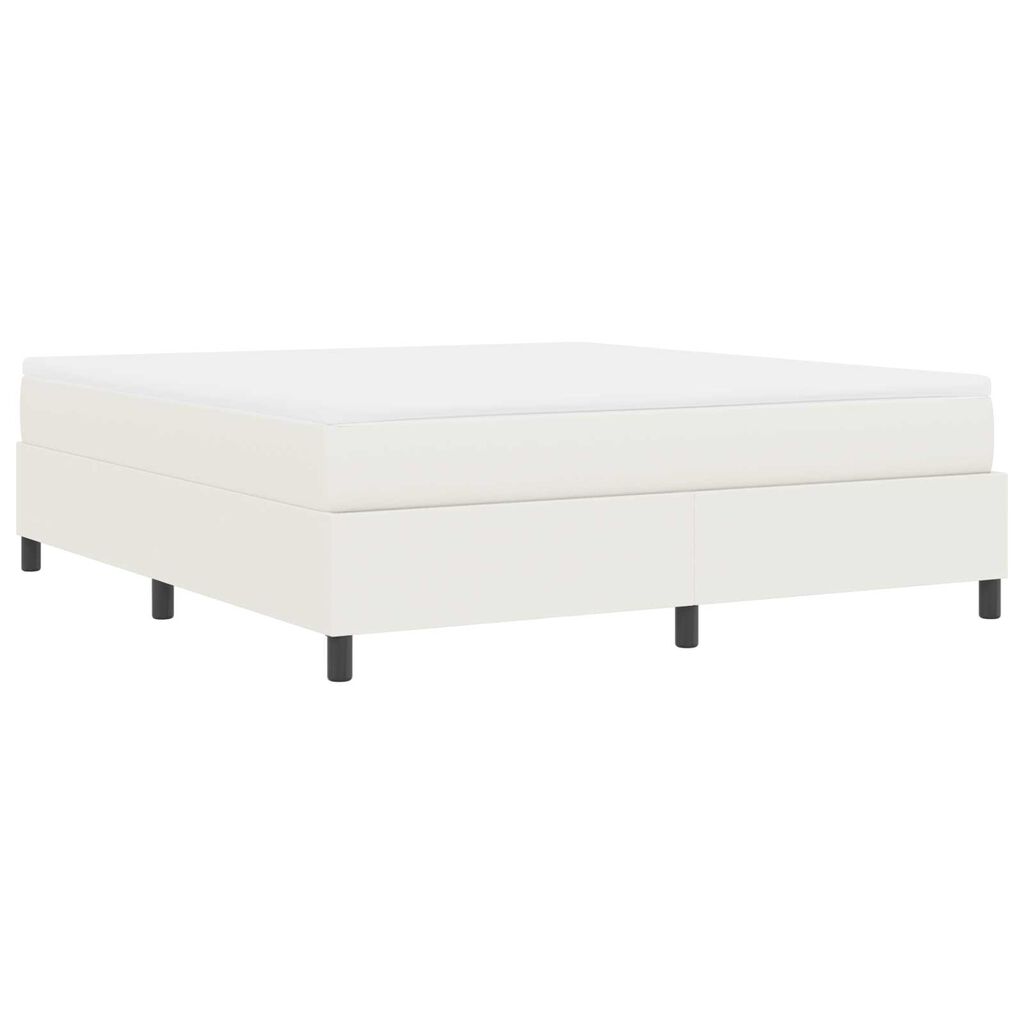 vidaXL Κρεβάτι Box Spring με Στρώμα - Κρέμ, Super King, Υφάσμα Κορντούρα