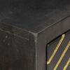 vidaXL Τραπέζι Κονσόλα Μαύρο / Χρυσό 90x30x75 εκ. Μασίφ Ξύλο Μάνγκο