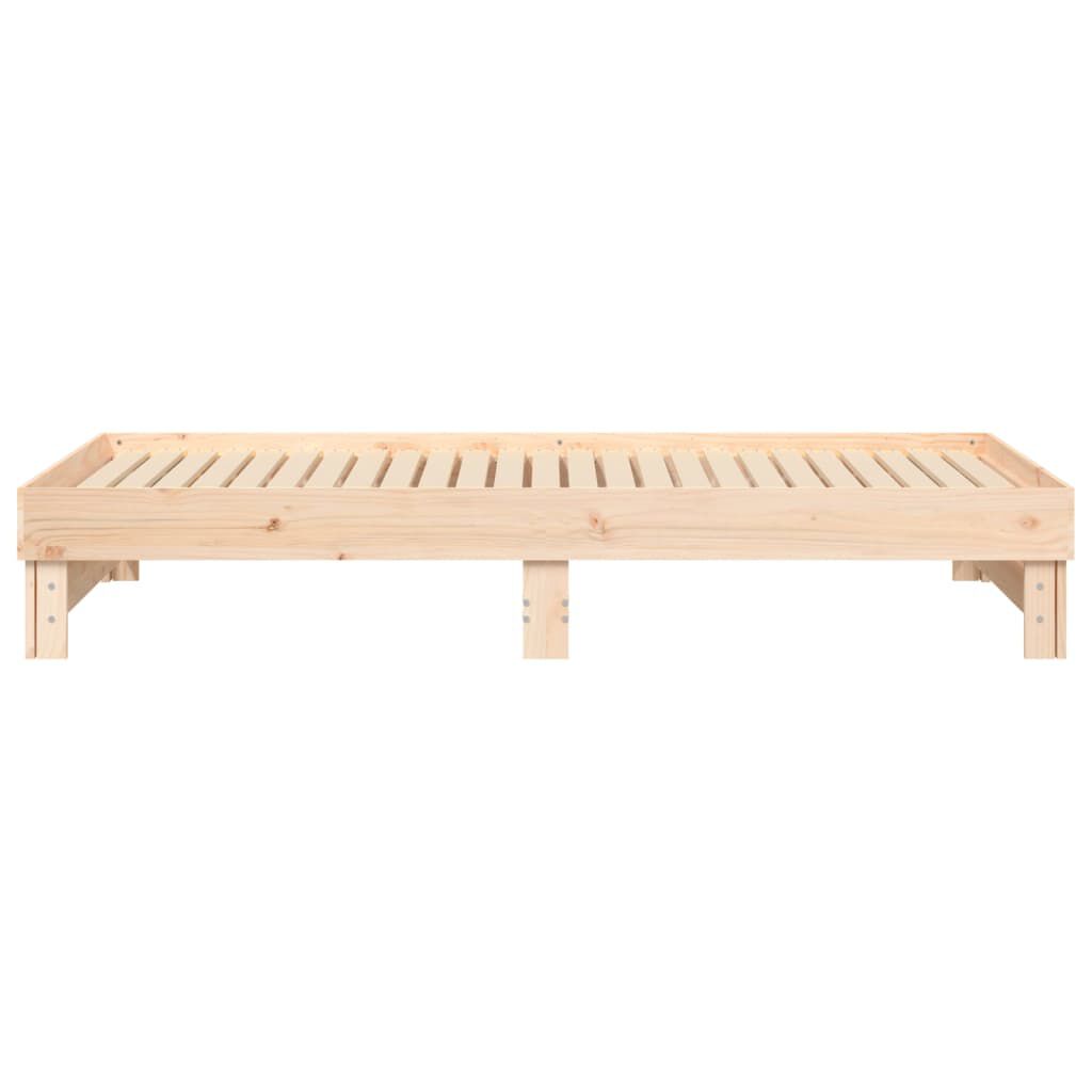 vidaXL Καναπές Κρεβάτι Συρόμενος 2x(80x200) εκ. από Μασίφ Ξύλο Πεύκου