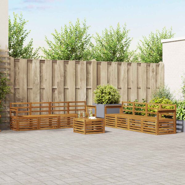 vidaXL &Sigma;&epsilon;&tau; &Kappa;&alpha;&nu;&alpha;&pi;έ 9 pcs &Phi;&upsilon;&sigma;&iota;&kappa;ό &Sigma;&tau;&epsilon;&rho;&epsilon;ό &Xi;ύ&lambda;&omicron; &Alpha;&kappa;&alpha;&kappa;ί&alpha;&sigmaf;