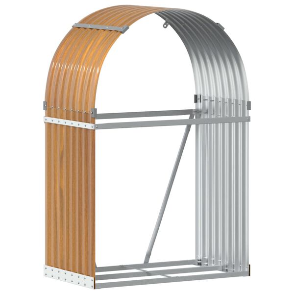 vidaXL Ξυλοθήκη Ξύλινη Όψη 80x45x120 εκ. από Γαλβανισμένο Ατσάλι