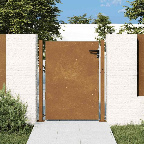 vidaXL Πόρτα Κήπου 105x130 εκ. από Ατσάλι Corten