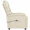vidaXL Πολυθρόνα Ανακλινόμενη Ηλεκτρική Κρεμ από Συνθετικό Δέρμα