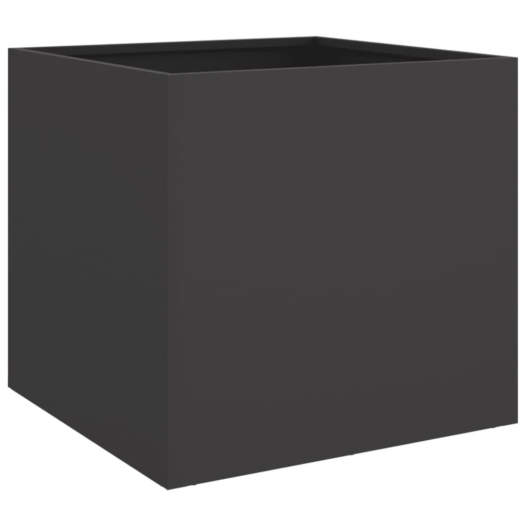 vidaXL Ζαρντινιέρα Μαύρη 49x47x46 εκ. από Χάλυβα