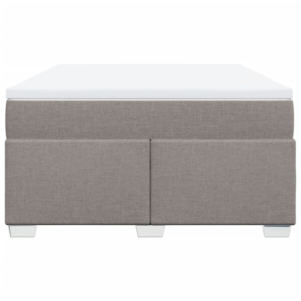 vidaXL &Kappa;&rho;&epsilon;&beta;ά&tau;&iota; Boxspring &mu;&epsilon; &Sigma;&tau;&rho;ώ&mu;&alpha; Taupe 140x190 &epsilon;&kappa;. &Upsilon;&phi;&alpha;&sigma;&mu;ά&tau;&iota;&nu;&omicron;