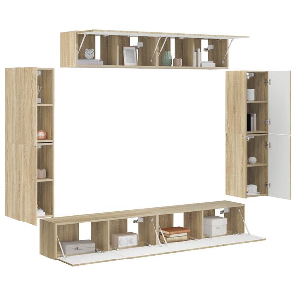 vidaXL &Nu;&tau;&omicron;&upsilon;&lambda;ά&pi;&iota; TV 8 pcs &Delta;&rho;ύ&sigmaf; Sonoma