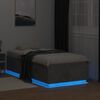 vidaXL Πλαίσιο Κρεβατιού με LED Γκρι Σκυρ. 90 x 190 εκ. Επεξεργ. Ξύλο