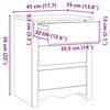 vidaXL Κομοδίνο Drammen Λευκό 45 x 35 x 56 εκ. Μασίφ ξύλο πεύκου
